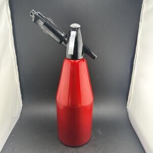 iSi Austria 1L Soda Siphon Red Stainless Steel Carbonator Vintage Bar Tool